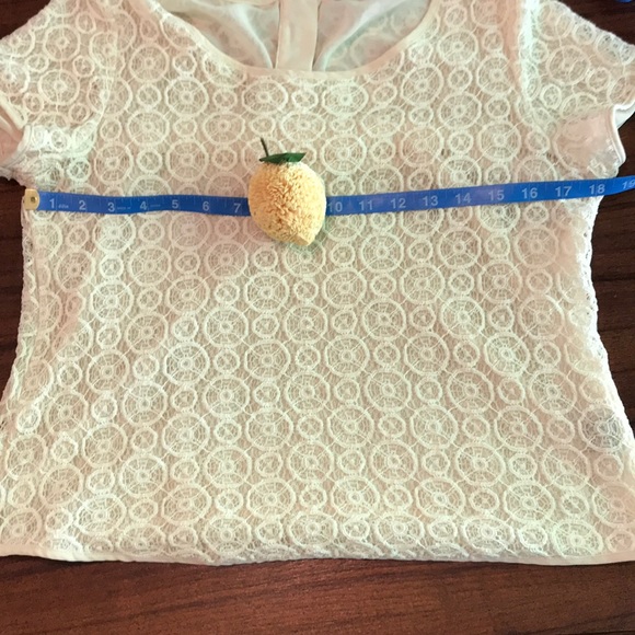 Cynthia Rowley Lattice Circle Design Blouse Size L - Picture 7 of 8